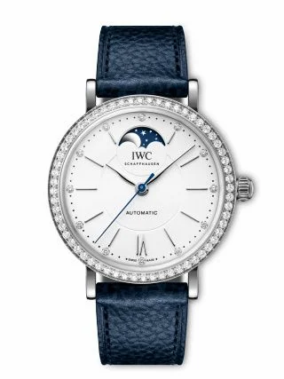 IWC Portofino Automatic Moon Phase 37 Stainless Steel - Diamond / Silver IW6596-01 (IW659601)